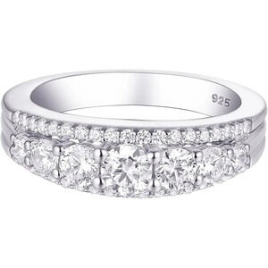 Ring Wedding Band for Women 925 Sterling  Silver
